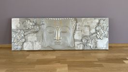 Silbernes Buddha-Wandbild