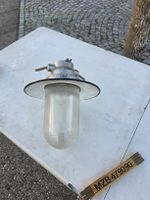 Industrie Lampe Elektrosijek Emaille Glas gebraucht. 
