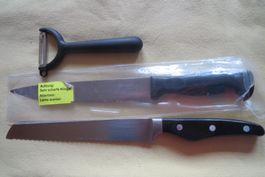 Küchenmesser Set: Schälmesser, Kochmesser, Brotmesser