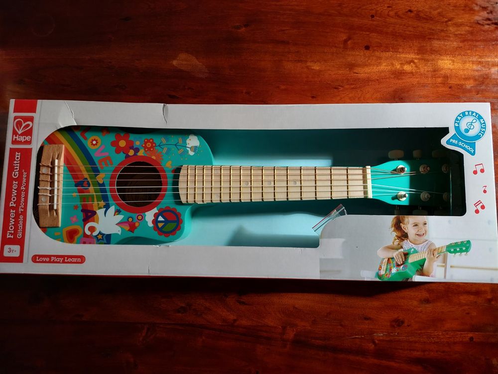 Hape Flower Power Gitalele / Gitarre für Kinder ab 3 Jahre