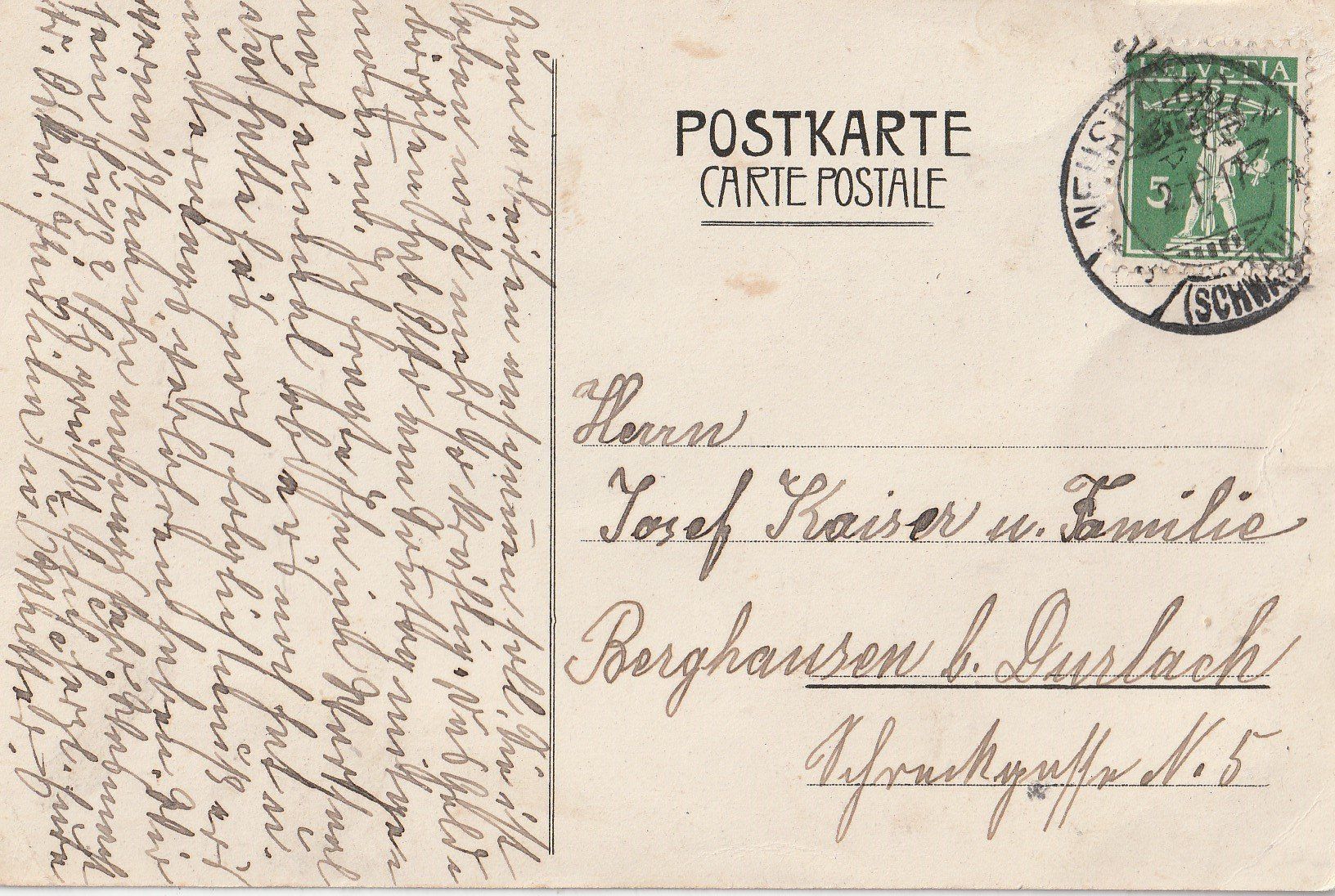 Cartoline postali: Basel-Hotel zur Blume-Litho 1917 – Usato da uttwil venduto da Koehlerfred 1