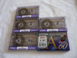 5x Musikkassetten TDK Ferric High position
