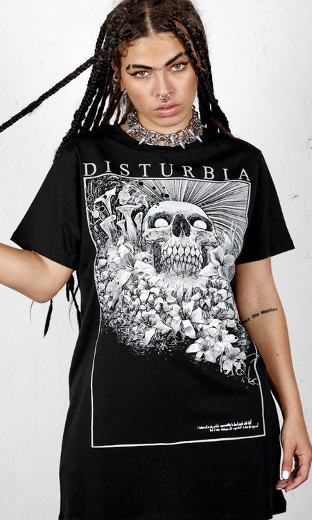 Disturbia X Godmachine In Bloom Tee Dress XXL Gebraucht In Monthey 