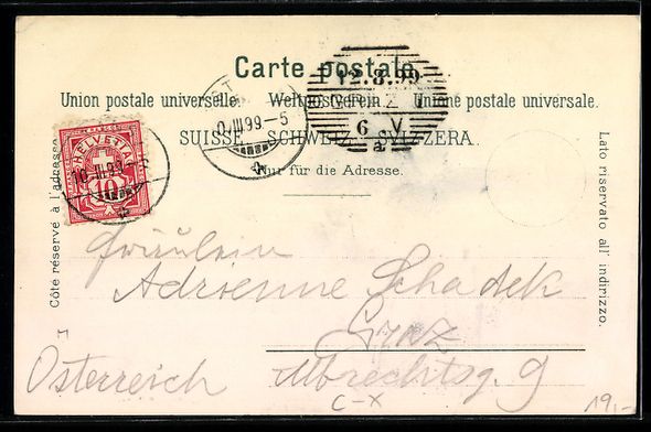 Cartoline postali: Litho Stans, Winkelried Denkmal, Hotel z – Usato da Berlin venduto da bartko-reher 1