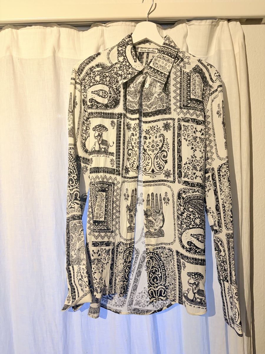 Acne Studios Tops: Bluse Acne Studios weiss schwarz gemustert Grösse 38 – Neu (gemäss Beschreibung) aus Zürich von Michelleanca
