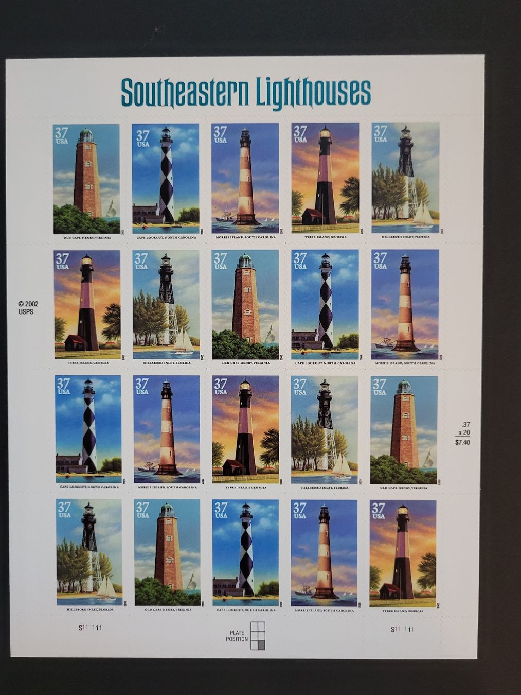 Alle Briefmarken: 2002, USA - Southeastern Lighthouses – Neu (gemäss Beschreibung) aus stäfa von brandy66