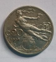 Moneta c. 20 regno d'Italia 1908