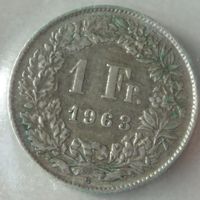1.- Einfränkler  EINE Münze wahlweise 1963 od. 1964 gelaufen