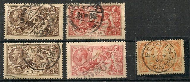 Tutti i francobolli: UK 4 Werte + 1 Canada gest. – Usato da Lausanne venduto da Whorvath