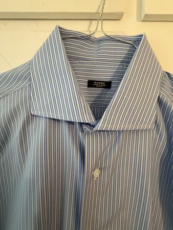 Camicia Barba Napoli righe azzurre taglia 42 16.5