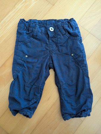 Baby Hose / Baumwollhose Dunkelblau kariert – Gr. 68 / 6M