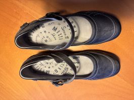 Mustang Mary Jane Schuhe Gr 41 Schwarz Leder Frühling Sommer