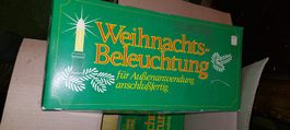 4 Karton Weihnachtsbeleuchtung Aussen, Vintage, Komplett