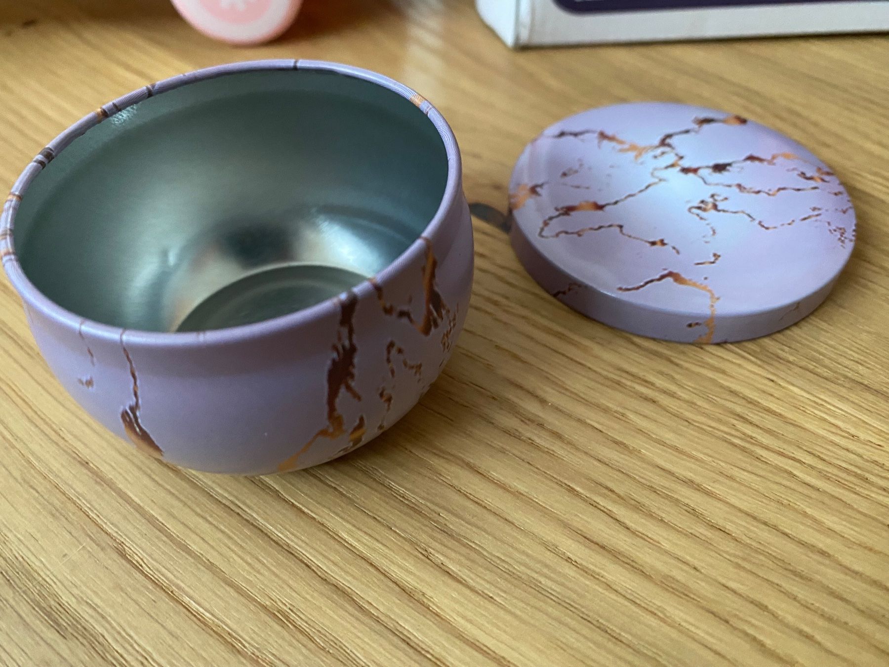 Altro in Decorazioni & Accessori: 8x Blechdosen marmoriert Durchmesser ca 6cm – Nuovo (secondo la descrizione) da Einsiedeln venduto da PaedeK84 2
