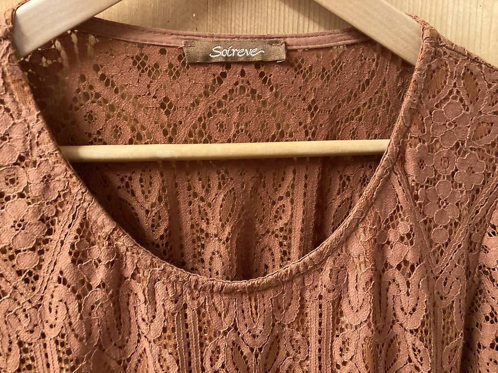 Vestiti: Rostbraunes Spitzenkleid Gr.L – Usato da Brunnadern venduto da Bumlebee 2
