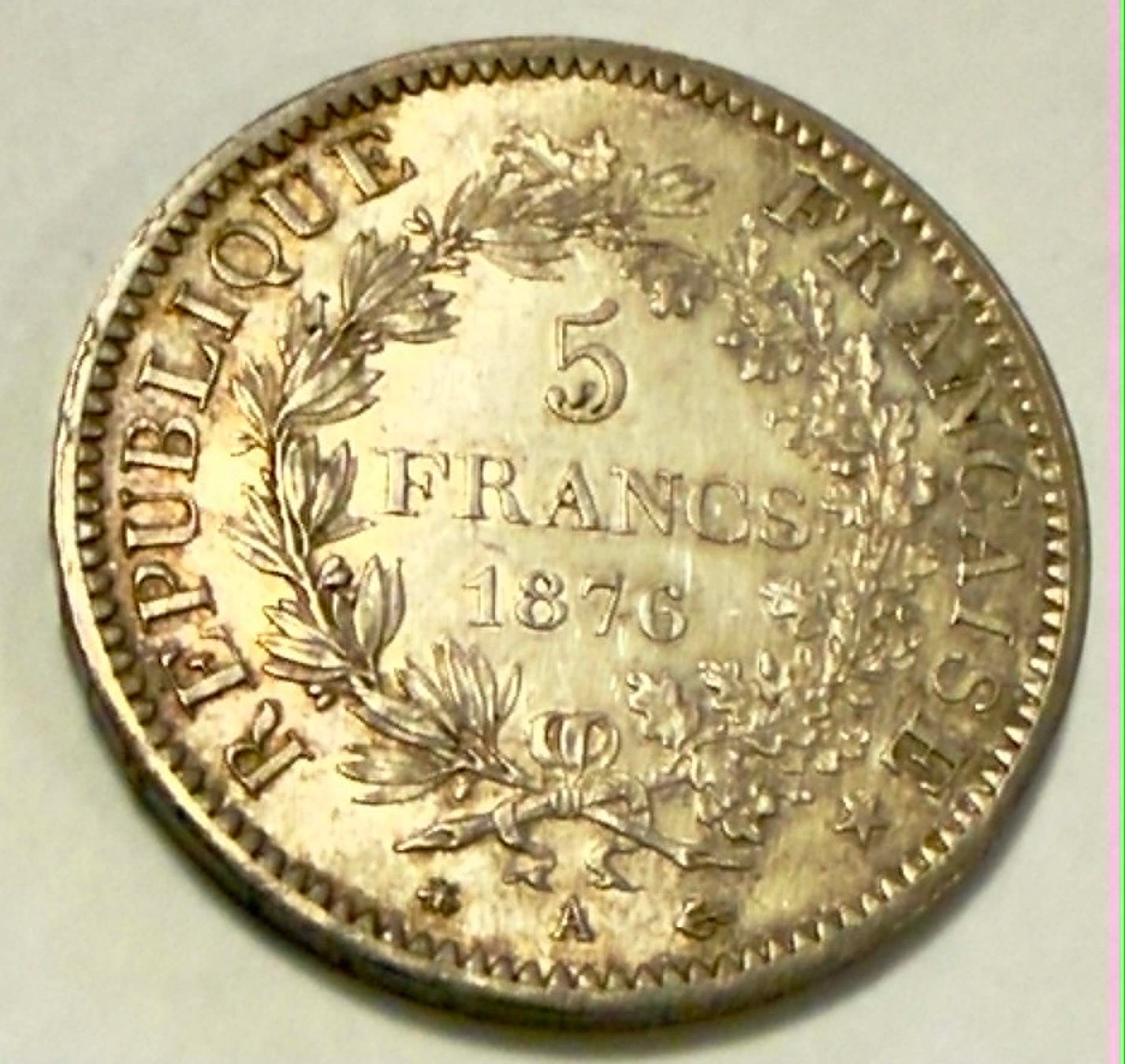 Tutti le monete: France 5 Francs 1876 VZ – Nuovo (secondo la descrizione) da Zürich venduto da Tasmiyah 4