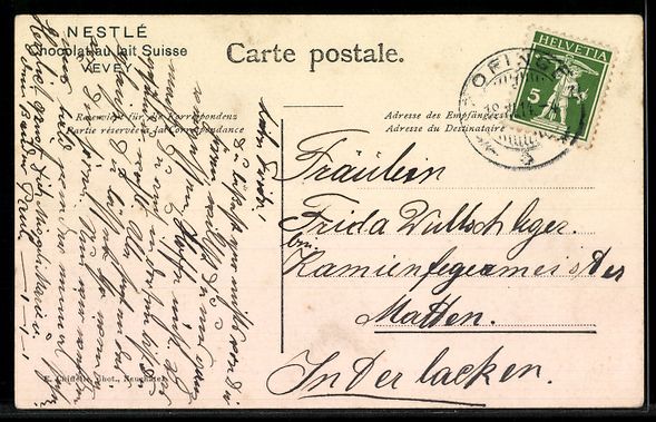 Ansichtskarten: AK Château d`Oex, Hotel Berthod – Gebraucht aus Berlin von bartko-reher 1