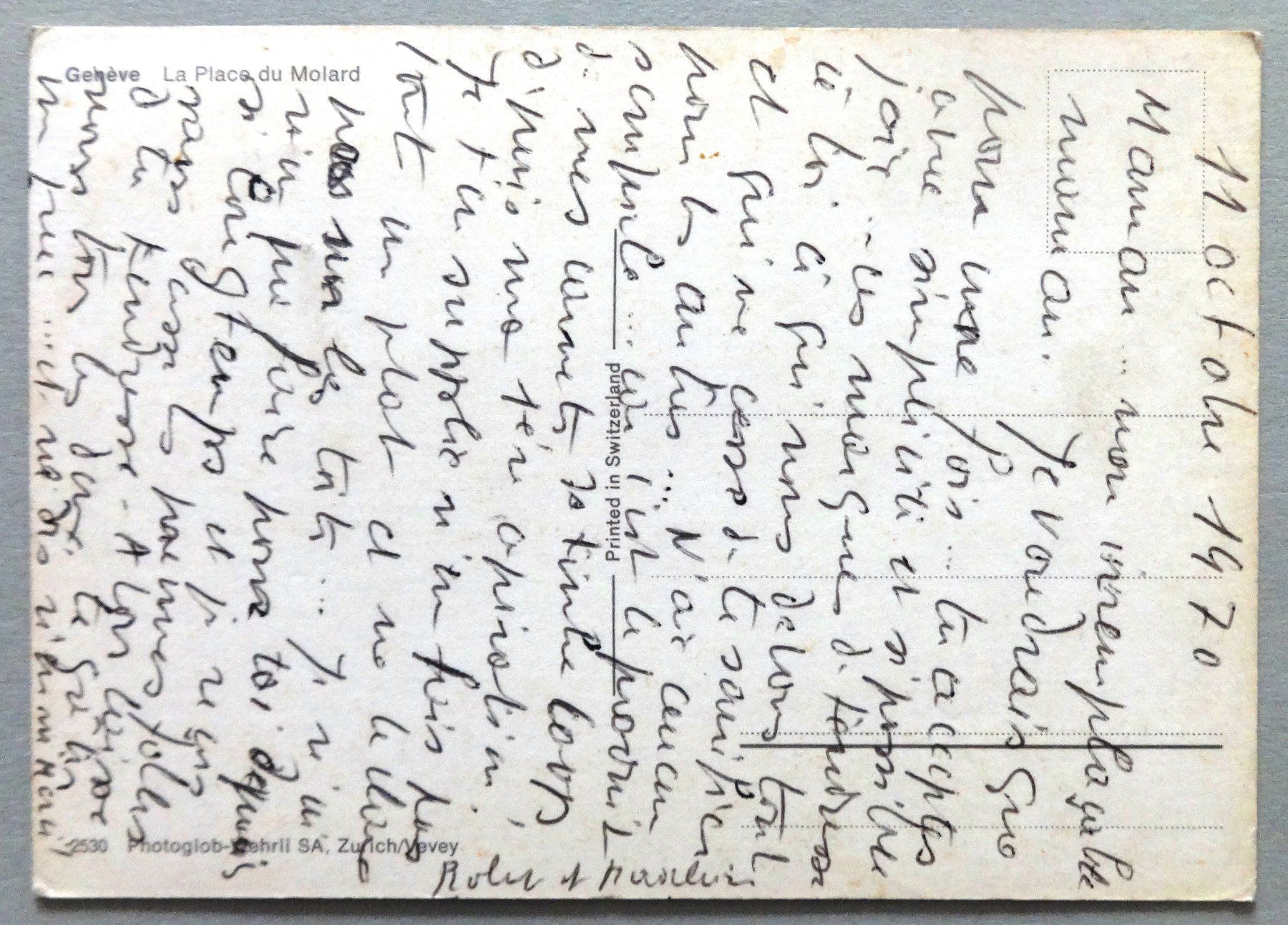 Cartoline postali: Genève - La Place du Molard – Usato da Fétigny venduto da Billy2miny 1