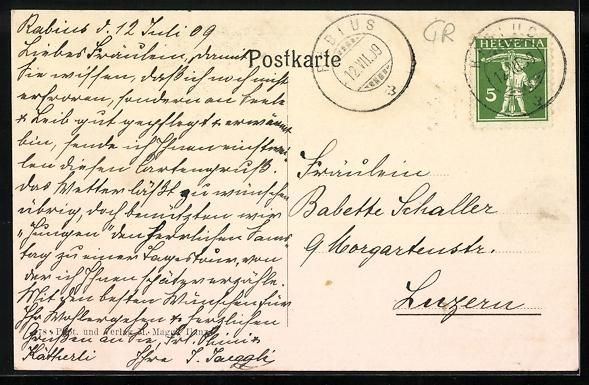 Ansichtskarten: Somvix /Bünd. Oberland, Teilansicht mit – Gebraucht aus Berlin von bartko-reher 1