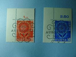 1964 Europa 410-411 ET Vollstempel mit Tabs