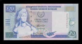 Cyprus 20 Pounds 01.04.2004 ungefalten