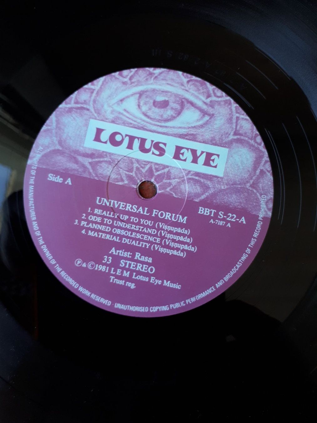 Dischi in vinile: Schallplatte RASA - UNIVERSAL FORUM LP – Usato da Seewen SZ venduto da SuperpumaDisplayTeam 5