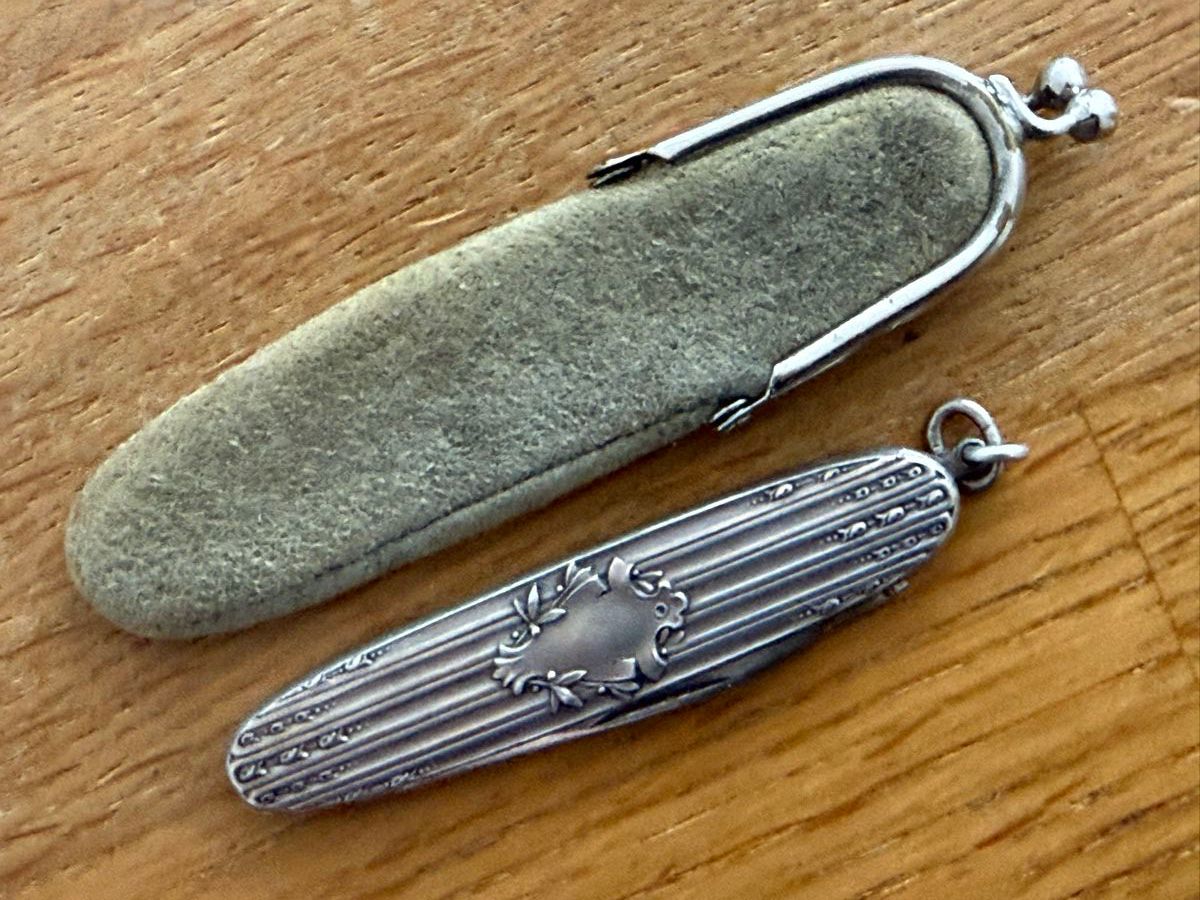 Taschenmesser: Antikes Silber Taschenmesser, 900er Silber – Gebraucht aus Goldach von Messerguru 1
