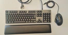 Set gaming Logitech G513 Carbon + G502 Hero + repose-poignet