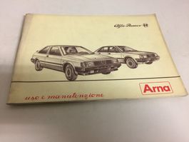 ALFA ROMEO ARNA  LIBRETTO USO E MANUTENZIONE 01/84