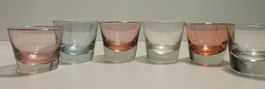 Kristall Stamperl 6 x Design 60/70er jahre  Kristall Glas
