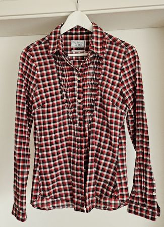 Arqueonautas Bluse Gr. M rot kariert Vintage Style