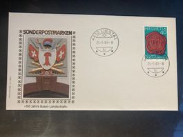 CH 1983 Ersttagsbrief 40 Rp 150 J. Basel-Landschaft Liestal