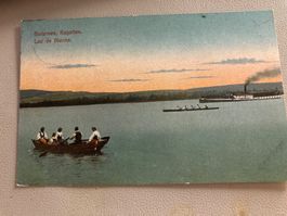 Bielersee Regatta, alte Ansichtskarte von 1955,