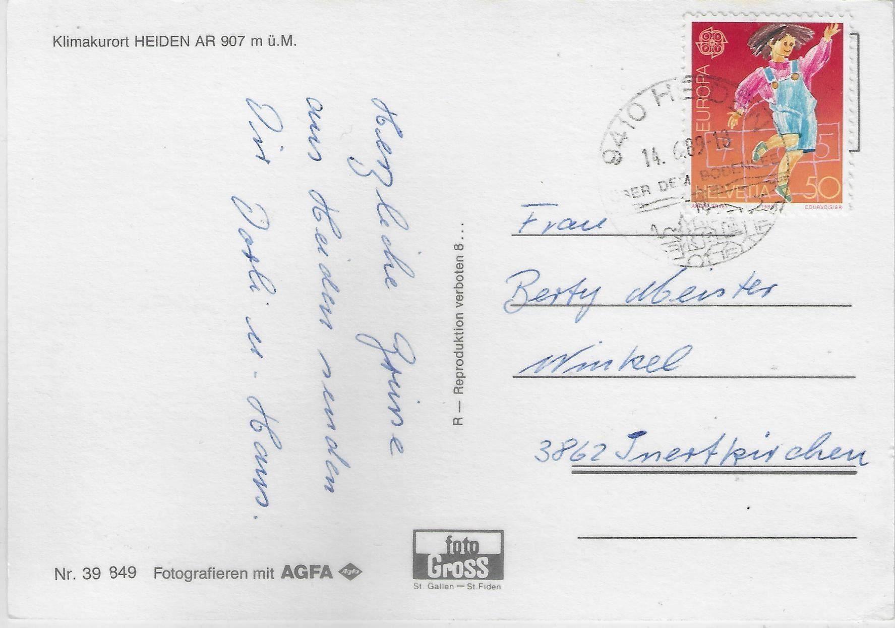 Cartoline postali: Heiden AR - Postautos – Usato da Ettingen venduto da Kartenplanet 1