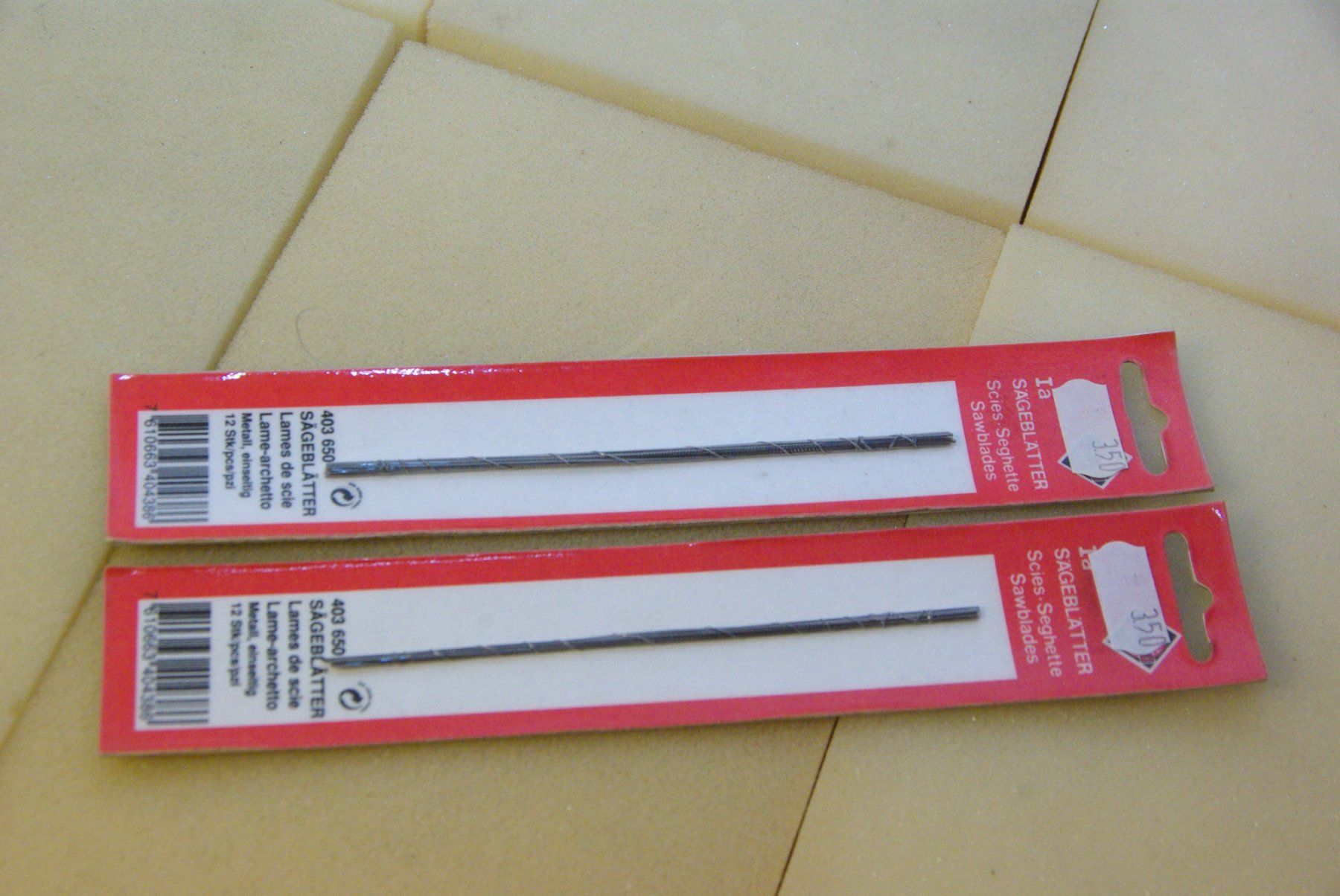 Seghe: 2 Pack Sägeblätter metall, einseitig – Nuovo e nell'imballaggio originale da Herisau venduto da Cevianer1844 2
