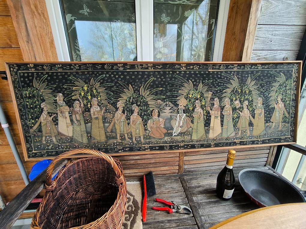 Foto & Immagini: Baumwolle/Leinen Bild mit Holzrahmen, 52cm/165 cm – Usato da rothenburg venduto da Dagla1