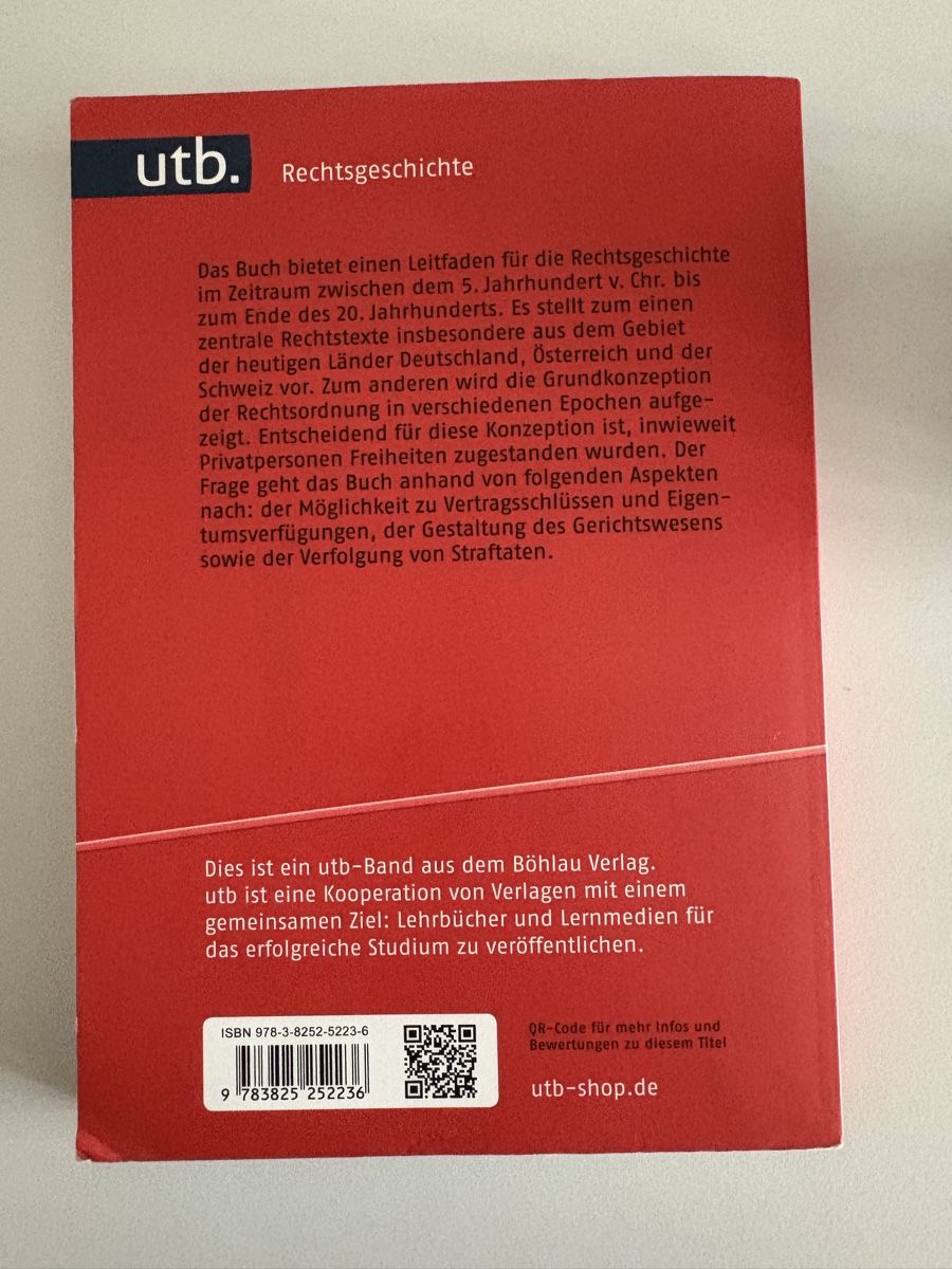 Libri: Leitfaden der Rechtsgeschichte  – Usato da Bern venduto da anni2213 1