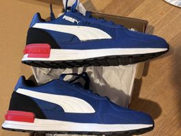 Puma Graviton Jr Clyde Royal-White-Black Shoes Junior 6.5C