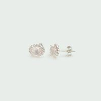 Ohrstecker Rosenquarz & Silber 925(OH433)