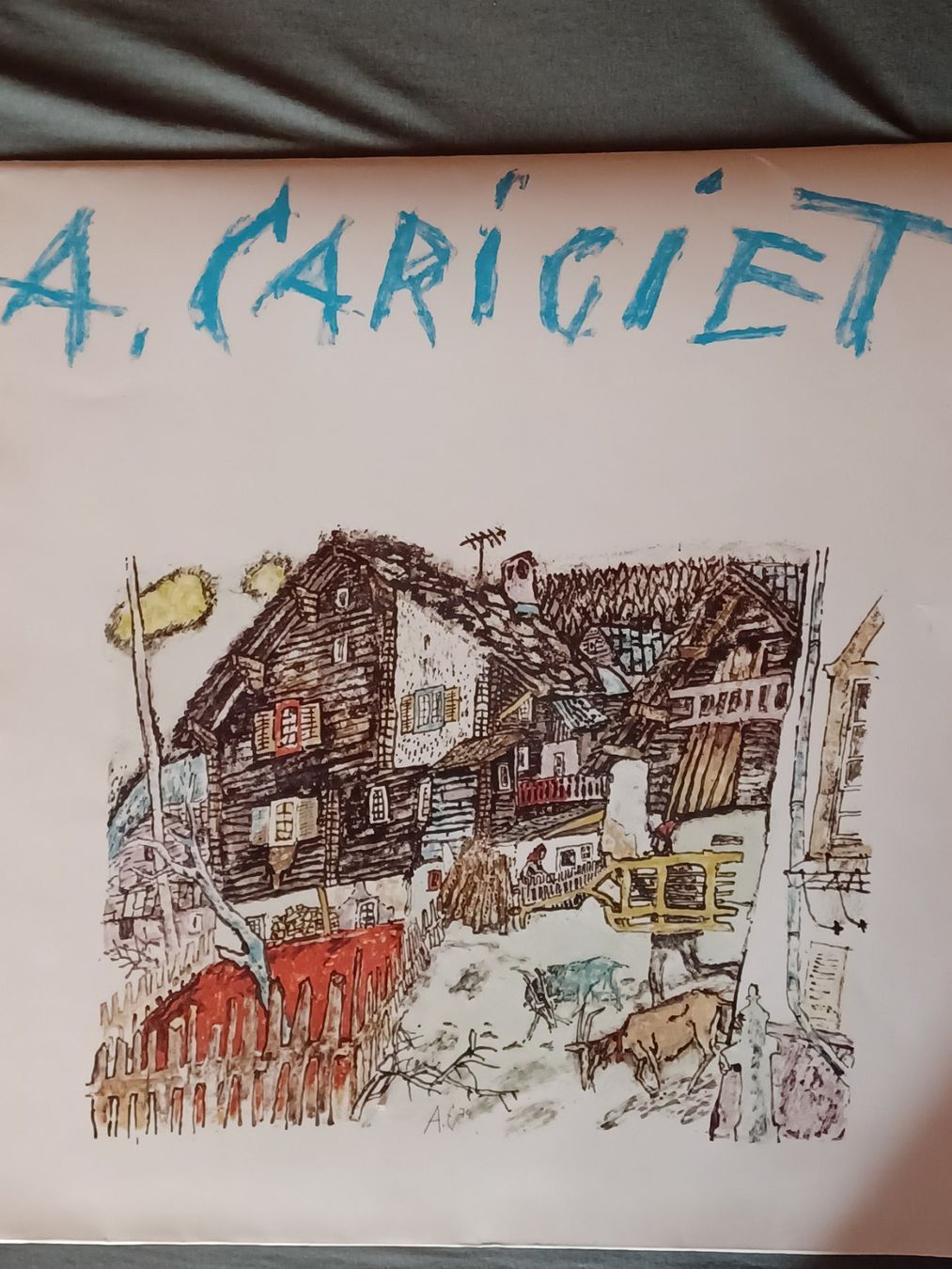 Foto & Immagini: Kunstmappe von A. Carigiet "Bündner Häuser" 2 Blatt gerahmt – Usato da Herisau venduto da ugr_prb5