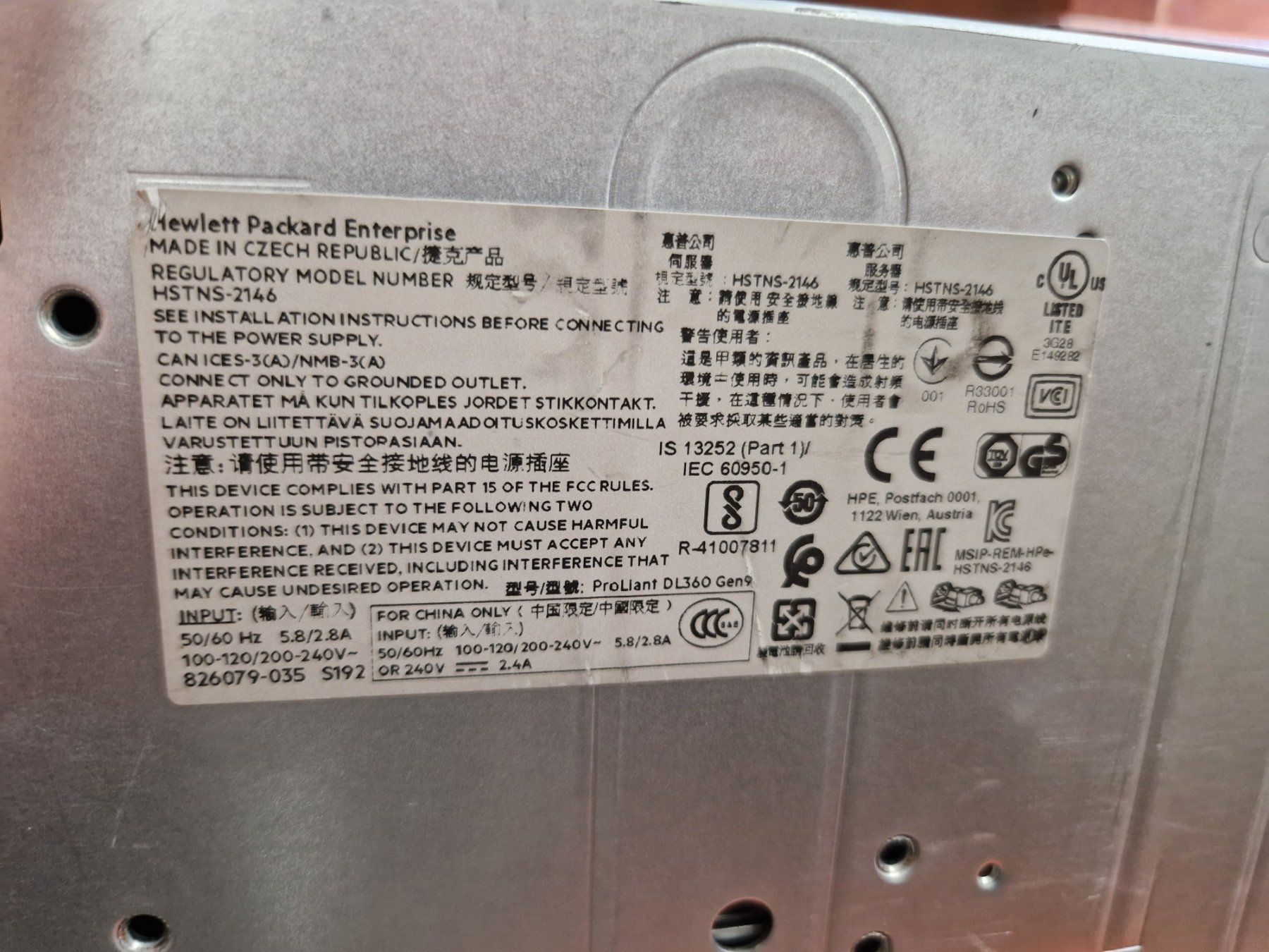 Hewlett Packard Server: Server HP ProLiant DL360 Gen9 – Usato da Benken SG venduto da Sherco-01 2
