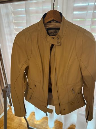 Giacca in pelle beige da donna taglia M usata Lady Fashion,
