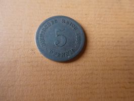 Dt. Reich 1888 D, 5 Pfennig