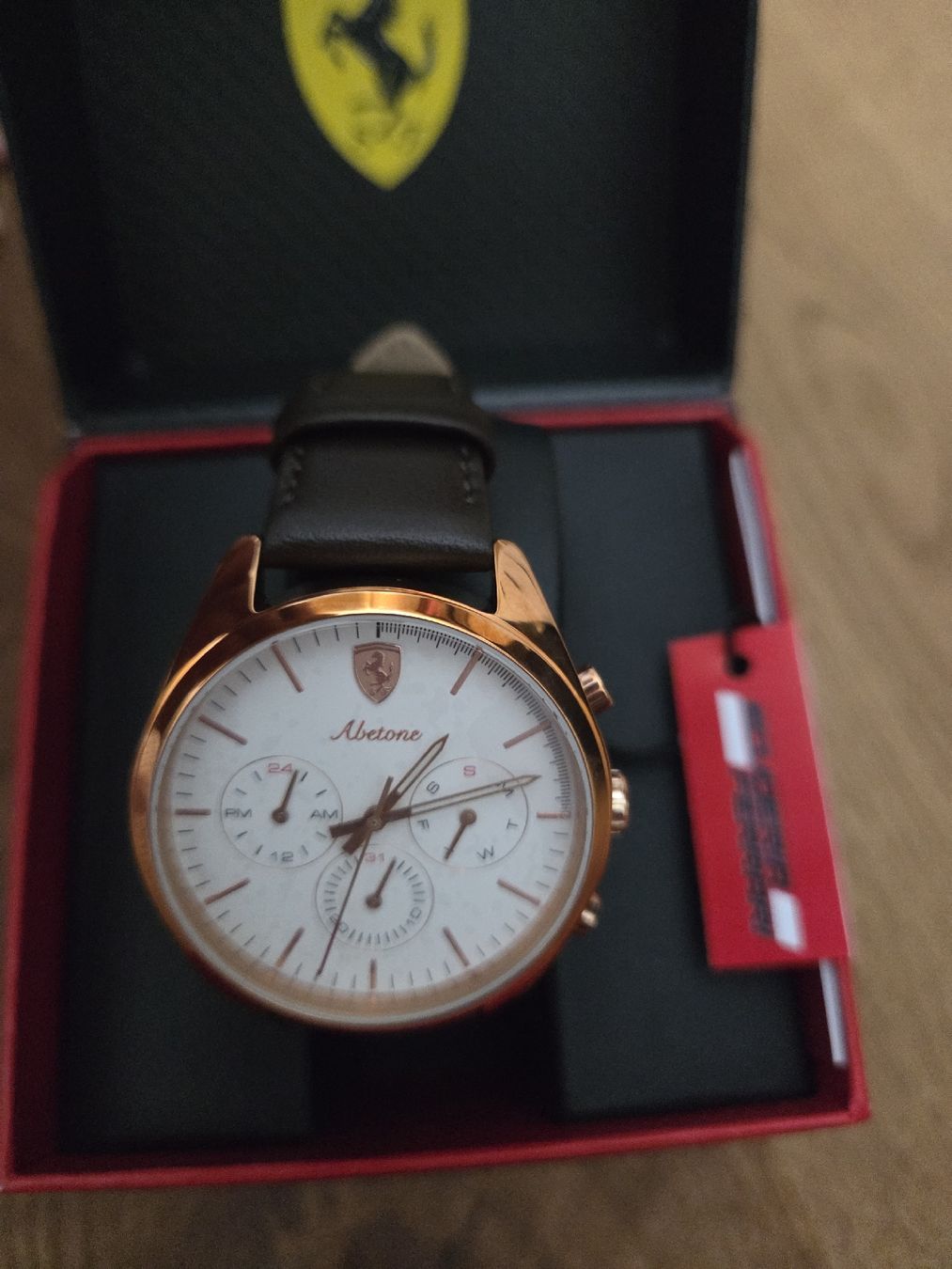 Ferrari Orologi: Ferrari Uhr mit Lederarmband – Nuovo e nell'imballaggio originale da Hochdorf venduto da lor_27 1