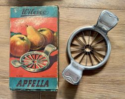 Alter WILESCO - APFELLA - Apfelteiler Aluguss m. Box vintage