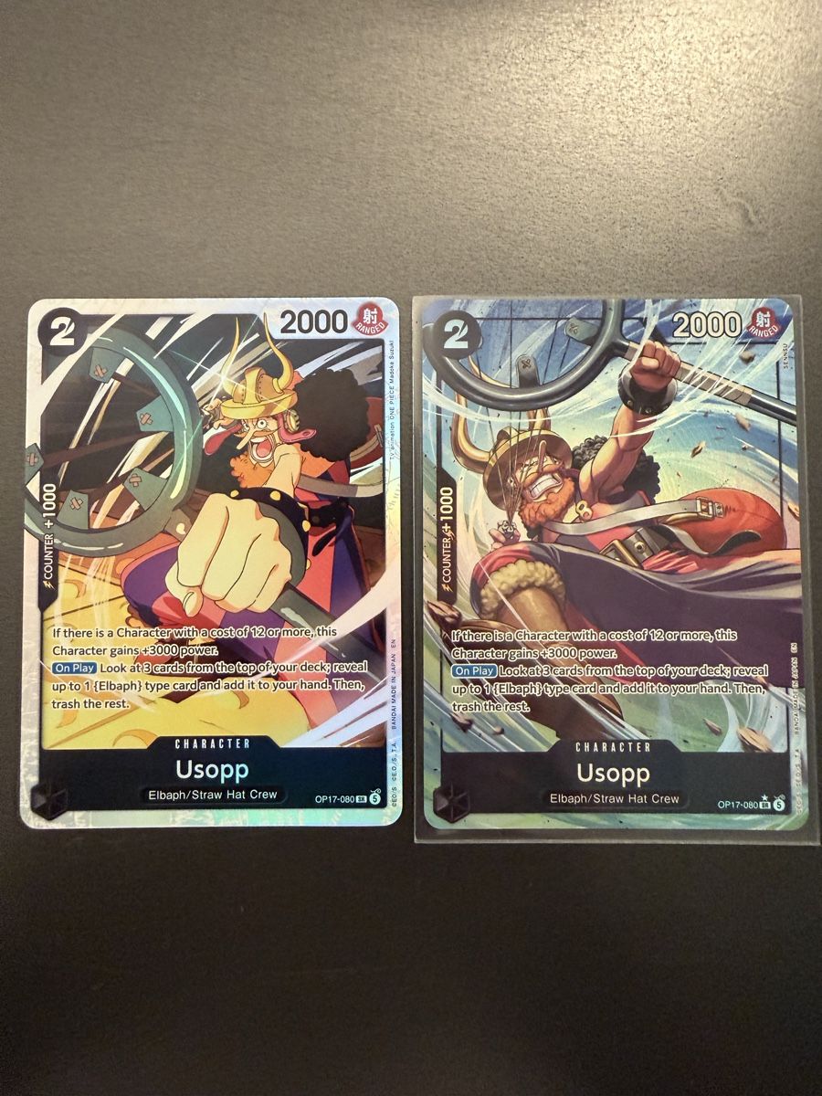 Bandai Carte collezionabili: One Piece Usopp OP17-080 SR + SR - AA – Usato da Schöftland venduto da 160grams