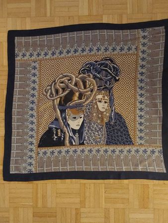 Seidenfoulard quadratisch Motiv Karneval Venedig