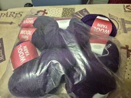 10x 50g lila Wolle