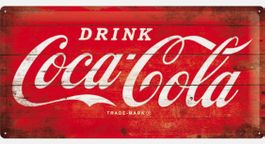 Coca Cola Hängeschild Blechschild Schild Wandbild 25x50cm