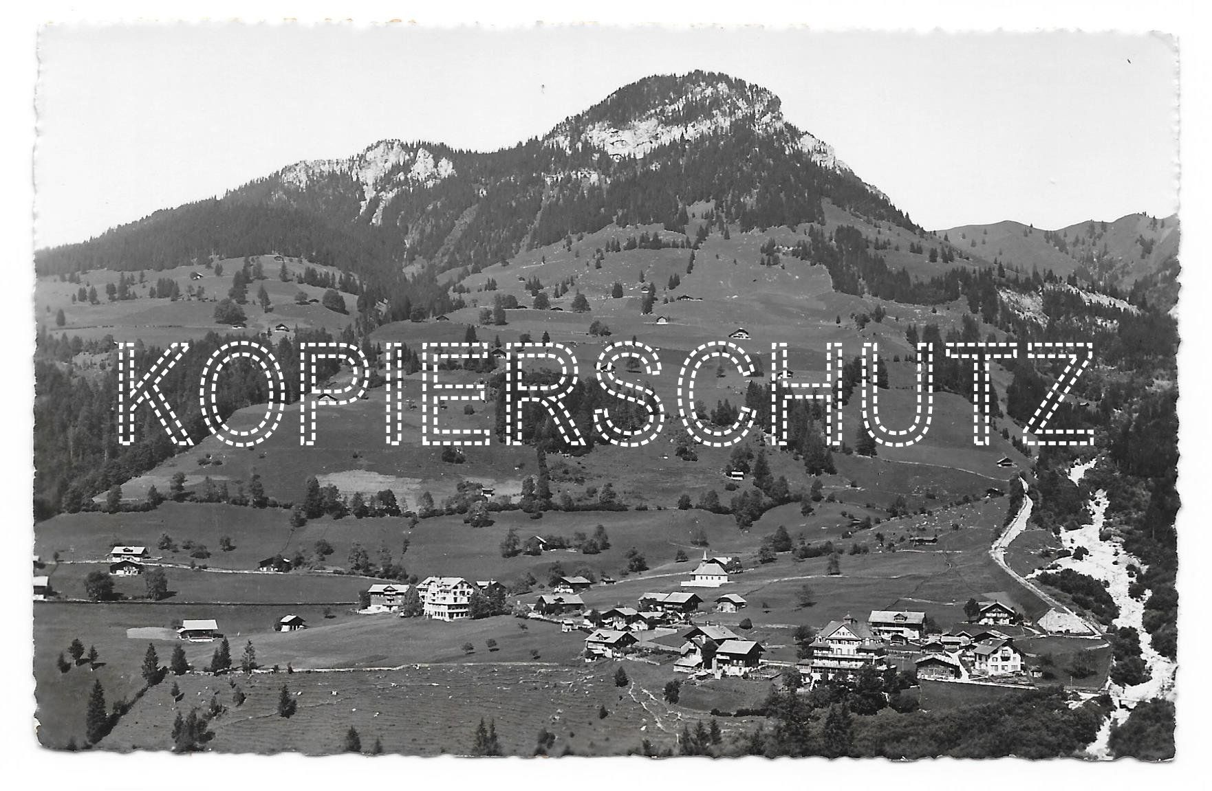 Cartoline postali: Postkarte, Kiental-Dorf mit Engel. – Usato da Lausanne venduto da jag_sj6f